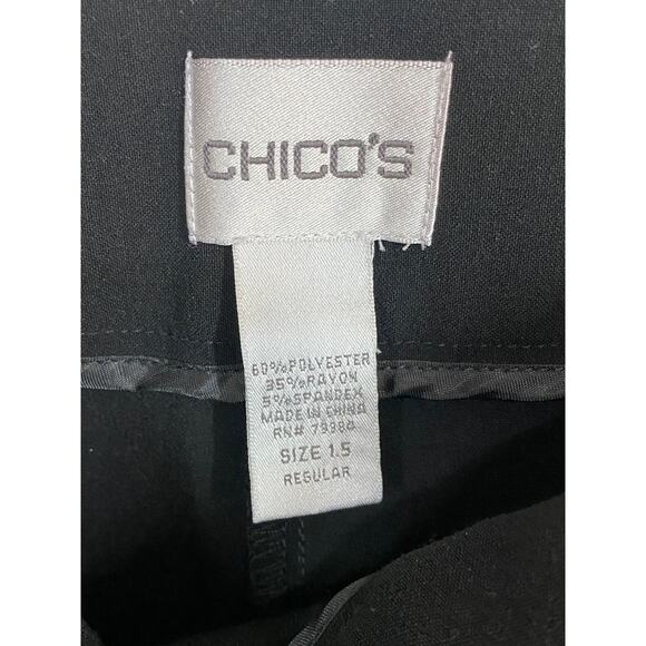 Chico's Classic NO Pocket Strait Leg Pants Slacks Chicos Size 1.5 Reg M - 10 - Picture 4 of 9